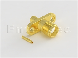  SMA(F) S/T Jack With Panel 2-Hole SQ. Flange For .085 Semi-Rigid/Flexible/RG-405                                                                                                                                                                                                                                                                                                                                                                                                                                                                                                                                                                                                                                                                                                                                                
