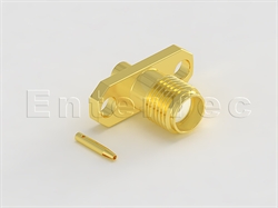  SMA(F) S/T Jack With Panel 2-Hole SQ. Flange For SS405                                                                                                                                                                                                                                                                                                                                                                                                                                                                                                                                                                                                                                                                                                                                                                          
