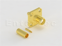  SMA(F) S/T Jack With Panel 4-Hole SQ. Flange For RG-174/316                                                                                                                                                                                                                                                                                                                                                                                                                                                                                                                                                                                                                                                                                                                                                                     