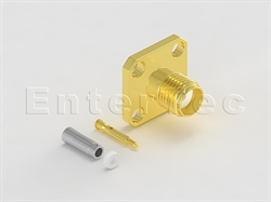  SMA(F) S/T R/P Jack With Panel 4-HoleSQ. Flange For 0.81mm                                                                                                                                                                                                                                                                                                                                                                                                                                                                                                                                                                                                                                                                                                                                                                      