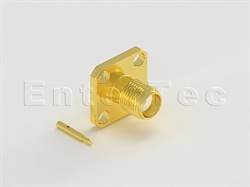  SMA(F) S/T R/P Jack With Panel 4-Hole SQ. Flange For .085 Semi-Rigid/Flexible/RG-405                                                                                                                                                                                                                                                                                                                                                                                                                                                                                                                                                                                                                                                                                                                                            