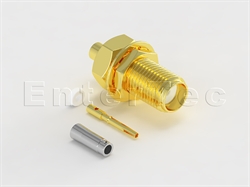  SMA(F) S/T Bulkhead Jack For 0.81mm                                                                                                                                                                                                                                                                                                                                                                                                                                                                                                                                                                                                                                                                                                                                                                                             