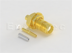  SMA(F) S/T Bulkhead Jack For 1.13mm                                                                                                                                                                                                                                                                                                                                                                                                                                                                                                                                                                                                                                                                                                                                                                                             