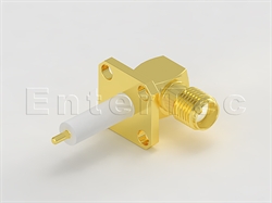  SMA(F) R/A Jack With Panel 4-Hole SQ.Flange For Receptacle                                                                                                                                                                                                                                                                                                                                                                                                                                                                                                                                                                                                                                                                                                                                                                      