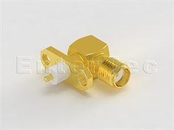  SMA(F) R/A Jack With Panel 2-Hole SQ. Flange For Receptacle                                                                                                                                                                                                                                                                                                                                                                                                                                                                                                                                                                                                                                                                                                                                                                     