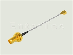  SMA(F) S/T R/P Bulkhead Jack / 1.13mm / IPEX , L=300mm                                                                                                                                                                                                                                                                                                                                                                                                                                                                                                                                                                                                                                                                                                                                                                          