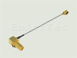  SMA(F) R/A Bulkhead Jack / 1.32mm / IPEX , L=150mm                                                                                                                                                                                                                                                                                                                                                                                                                                                                                                                                                                                                                                                                                                                                                                              