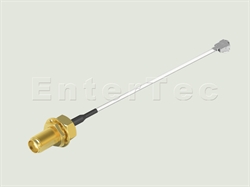  SMA(F) S/T Bulkhead Jack / 0.81mm / U.FL(2.0H) , L=80mm                                                                                                                                                                                                                                                                                                                                                                                                                                                                                                                                                                                                                                                                                                                                                                         