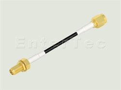  SMA(F) S/T Bulkhead Jack / RG-223 / SMA(M) S/T Plug / With White Heat Shrink Tube , L=1829mm                                                                                                                                                                                                                                                                                                                                                                                                                                                                                                                                                                                                                                                                                                                                    
