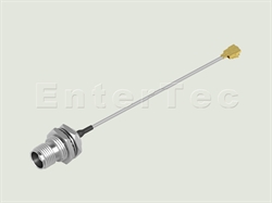 TNC(F) S/T Bulkhead Jack With O-Ring / 1.37mm / IPEX , L=150mm                                                                                                                                                                                                                                                                                                                                                                                                                                                                                                                                                                                                                                                                                                                                                                  
