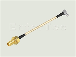  SMA(F) S/T Bulkhead Jack / RG-316 / SMP(F Contact) R/A Plug , L=100mm                                                                                                                                                                                                                                                                                                                                                                                                                                                                                                                                                                                                                                                                                                                                                           