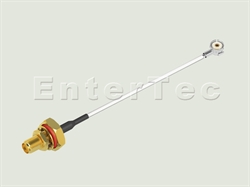  SMA(F) S/T Bulkhead Jack With O-Ring / 0.81mm / Murata MXTK92 , L=50mm                                                                                                                                                                                                                                                                                                                                                                                                                                                                                                                                                                                                                                                                                                                                                          