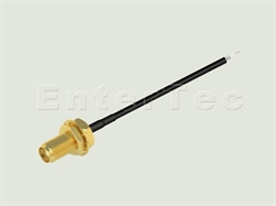  SMA(F) S/T Bulkhead Jack / RG-174 / Strip & Tin , L=120mm                                                                                                                                                                                                                                                                                                                                                                                                                                                                                                                                                                                                                                                                                                                                                                       