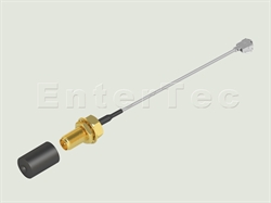  SMA(F) S/T R/P Bulkhead Jack+Connector Cap / 1.13mm / U.FL , L=120mm                                                                                                                                                                                                                                                                                                                                                                                                                                                                                                                                                                                                                                                                                                                                                            