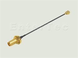  SMA(F) S/T R/P Bulkhead Jack / 1.37mm / IPEX , L=110mm                                                                                                                                                                                                                                                                                                                                                                                                                                                                                                                                                                                                                                                                                                                                                                          