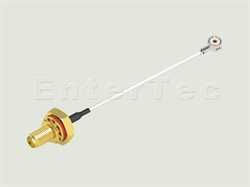  SMA(F) S/T Bulkhead Jack With O-Ring / 0.81mm / Murata MXTK92 , L=90mm                                                                                                                                                                                                                                                                                                                                                                                                                                                                                                                                                                                                                                                                                                                                                          