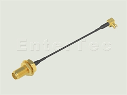  SMA(F) S/T R/P Bulkhead Jack / 1.37mm / MCX(M) R/A Plug , L=35mm                                                                                                                                                                                                                                                                                                                                                                                                                                                                                                                                                                                                                                                                                                                                                                