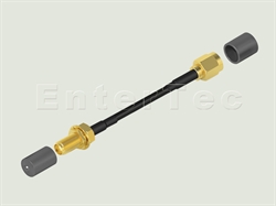  SMA(F) S/T Bulkhead Jack+Connector Cap / RG-58 / SMA(M) S/T Plug+Connector Cap , L=10000mm                                                                                                                                                                                                                                                                                                                                                                                                                                                                                                                                                                                                                                                                                                                                      