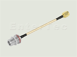  N(F) S/T Bulkhead Jack With O-Ring / RG-316 / SMA(M) S/T Plug , L=250mm                                                                                                                                                                                                                                                                                                                                                                                                                                                                                                                                                                                                                                                                                                                                                         