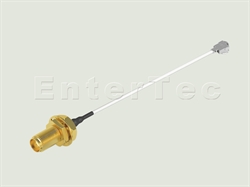  SMA(F) S/T Bulkhead Jack / 0.81mm / U.FL , L=70mm                                                                                                                                                                                                                                                                                                                                                                                                                                                                                                                                                                                                                                                                                                                                                                               