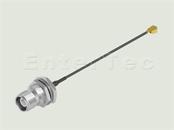  TNC(F) S/T R/P Bulkhead Jack With O-Ring / 1.37mm / IPEX , L=150mm                                                                                                                                                                                                                                                                                                                                                                                                                                                                                                                                                                                                                                                                                                                                                              