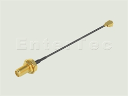  SMA(F) S/T R/P Bulkhead Jack / 1.37mm / IPEX , L=100mm                                                                                                                                                                                                                                                                                                                                                                                                                                                                                                                                                                                                                                                                                                                                                                          