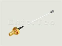  SMA(F) S/T Bulkhead Jack With O-Ring / 0.81mm / U.FL , L=100mm                                                                                                                                                                                                                                                                                                                                                                                                                                                                                                                                                                                                                                                                                                                                                                  