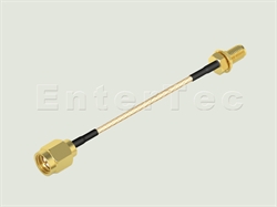  SMA(M) S/T Plug / RG-316 / SMA(F) S/T Bulkhead Jack , L=500mm                                                                                                                                                                                                                                                                                                                                                                                                                                                                                                                                                                                                                                                                                                                                                                   