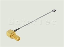  SMA(F) R/A Bulkhead Jack / 1.32mm / U.FL , L=150mm                                                                                                                                                                                                                                                                                                                                                                                                                                                                                                                                                                                                                                                                                                                                                                              