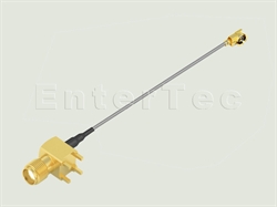  SMA(F) R/A Jack For P.C.B Mount / 1.13mm / IPEX , L=50mm                                                                                                                                                                                                                                                                                                                                                                                                                                                                                                                                                                                                                                                                                                                                                                        