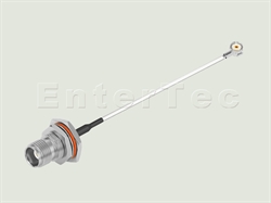  TNC(F) S/T Bulkhead Jack With O-Ring / 0.81mm / Murata MXTK92 , L=100mm                                                                                                                                                                                                                                                                                                                                                                                                                                                                                                                                                                                                                                                                                                                                                         