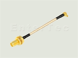  SMA(F) S/T R/P Bulkhead Jack / RG-178 / MMCX(M) R/A Plug , L=100mm                                                                                                                                                                                                                                                                                                                                                                                                                                                                                                                                                                                                                                                                                                                                                              