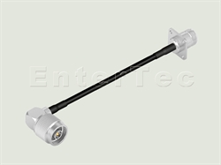  N(M) R/A Plug / RG-58 / N(F) S/T Jack With Panel 4-Hole SQ. Flange , L=760mm                                                                                                                                                                                                                                                                                                                                                                                                                                                                                                                                                                                                                                                                                                                                                    