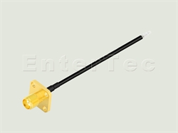 SMA(F) S/T R/P Jack With Panel 4-Hole SQ. Flange / RG-58 / Special Strip , L=390mm                                                                                                                                                                                                                                                                                                                                                                                                                                                                                                                                                                                                                                                                                                                                              