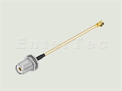  UHF(F) S/T Bulkhead Jack With O-Ring / RG-316 / IPEX 178 , L=120mm                                                                                                                                                                                                                                                                                                                                                                                                                                                                                                                                                                                                                                                                                                                                                              