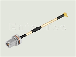  N(F) S/T Bulkhead Jack With O-Ring&Cap / Core / RG-316 / MMCX(M) R/A Plug , L=260mm                                                                                                                                                                                                                                                                                                                                                                                                                                                                                                                                                                                                                                                                                                                                             
