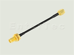  SMA(F) S/T Bulkhead Jack / RG-174 / SMA(M) S/T Plug , L=1000mm                                                                                                                                                                                                                                                                                                                                                                                                                                                                                                                                                                                                                                                                                                                                                                  