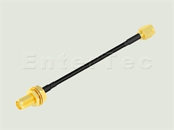  SMA(F) S/T R/P Bulkhead Jack / RG-174 / SMA(M) S/T Plug , L=61.55mm                                                                                                                                                                                                                                                                                                                                                                                                                                                                                                                                                                                                                                                                                                                                                             