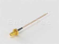  SMA(F) S/T Bulkhead Jack With O-Ring / RG-316 / Strip&Tin , L=100mm                                                                                                                                                                                                                                                                                                                                                                                                                                                                                                                                                                                                                                                                                                                                                             