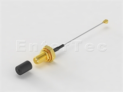  SMA(F) S/T R/P Bulkhead Jack With O-Ring+Connector Cap / 1.13mm / IPEX , L=150mm                                                                                                                                                                                                                                                                                                                                                                                                                                                                                                                                                                                                                                                                                                                                                