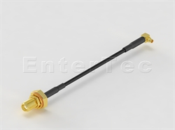  SMA(F) S/T Bulkhead Jack With O-Ring / RG-174 / MMCX(M) R/A Plug , L=130mm                                                                                                                                                                                                                                                                                                                                                                                                                                                                                                                                                                                                                                                                                                                                                      