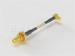  SMA(F) S/T Bulkhead Jack With O-Ring / RG-316 / MCX(M) R/A Plug , L=60mm                                                                                                                                                                                                                                                                                                                                                                                                                                                                                                                                                                                                                                                                                                                                                        