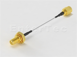  SMA(F) S/T Bulkhead Jack With O-Ring / 1.13mm / SMA(M) S/T Plug , L=100mm                                                                                                                                                                                                                                                                                                                                                                                                                                                                                                                                                                                                                                                                                                                                                       