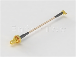  SMA(F) S/T Bulkhead Jack With O-Ring / RG-316 / MMCX(M) R/A Plug , L=100mm                                                                                                                                                                                                                                                                                                                                                                                                                                                                                                                                                                                                                                                                                                                                                      