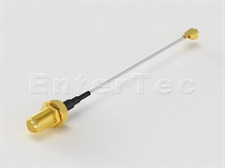  SMA(F) S/T R/P Bulkhead Jack / 1.13mm / IPEX , L=105mm                                                                                                                                                                                                                                                                                                                                                                                                                                                                                                                                                                                                                                                                                                                                                                          