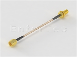  SMA(M) S/T Plug / RG-316 / SMA (F) S/T Bulkhead Jack , L=130mm                                                                                                                                                                                                                                                                                                                                                                                                                                                                                                                                                                                                                                                                                                                                                                  