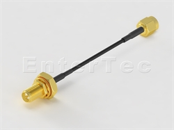  SMA(F) S/T R/P Bulkhead Jack With O-Ring   / RG-174 / SMA(M) S/T R/P Plug , L=500mm                                                                                                                                                                                                                                                                                                                                                                                                                                                                                                                                                                                                                                                                                                                                             